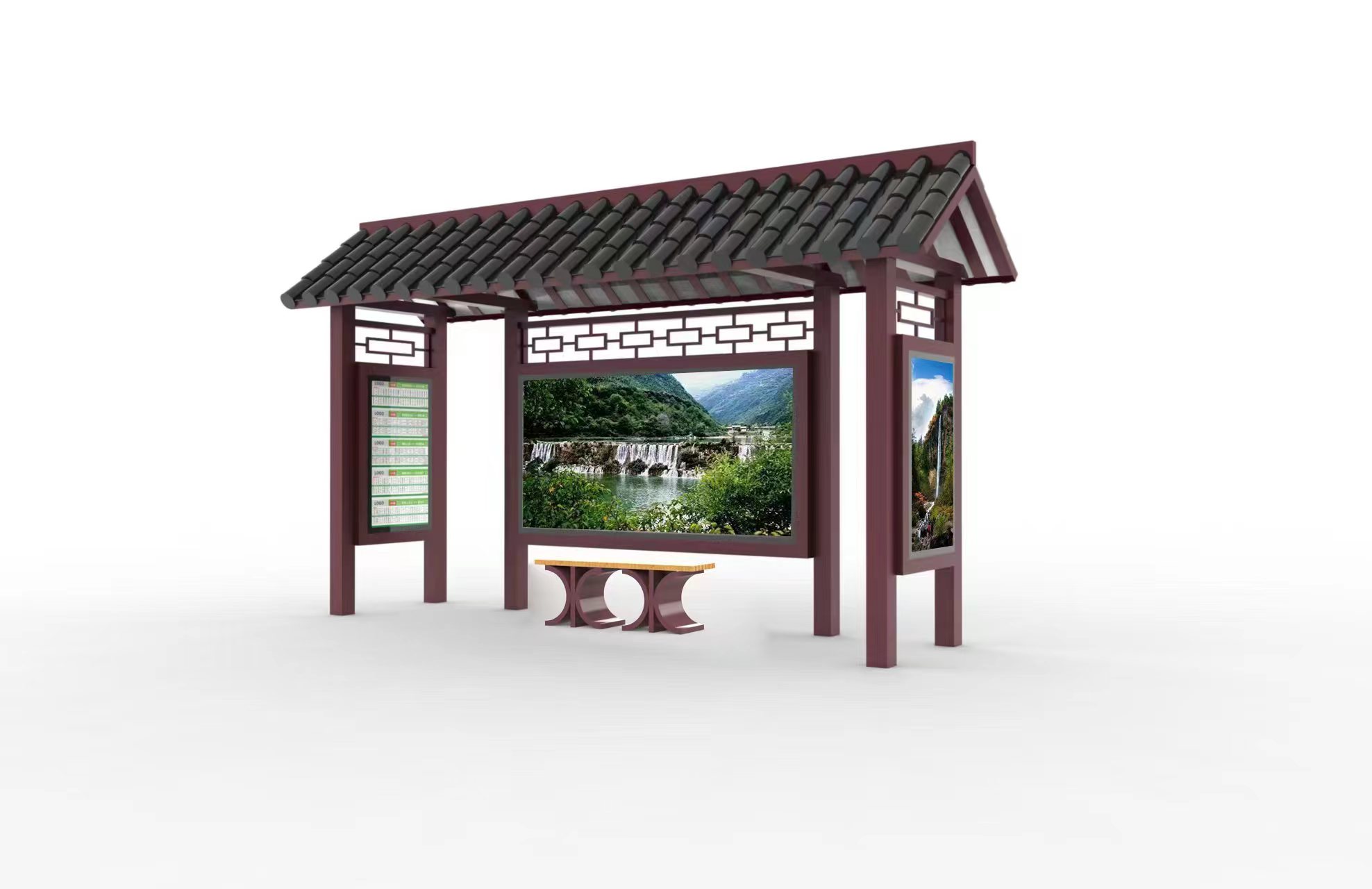 [25.10.28]甘肃省某市定制款仿古公交候车亭项目装车发货